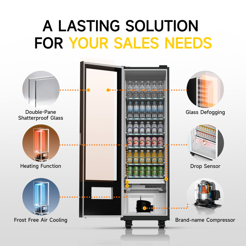 36-channel vending machine with spring mechanism