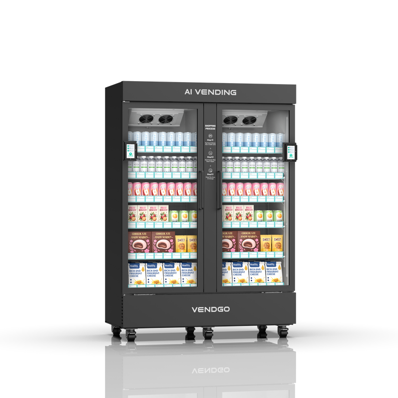 1000L Dual-Terminal AI Smart Vending Fridge | High-Volume Grab & Go