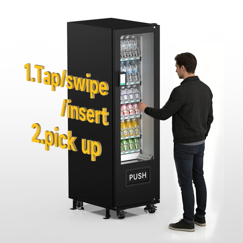 36-channel vending machine with spring mechanism