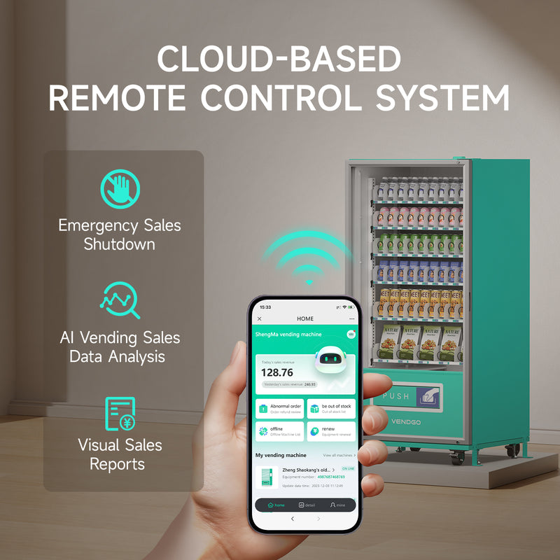 60-channel vending machine with spring mechanism