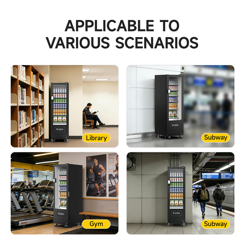 36-channel vending machine with spring mechanism