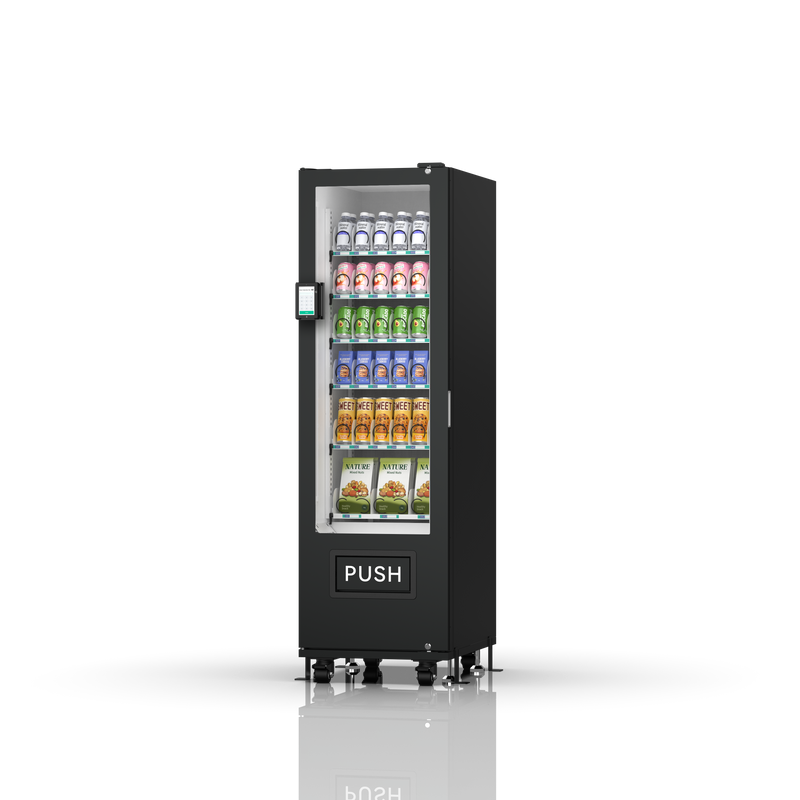 36-channel vending machine with spring mechanism