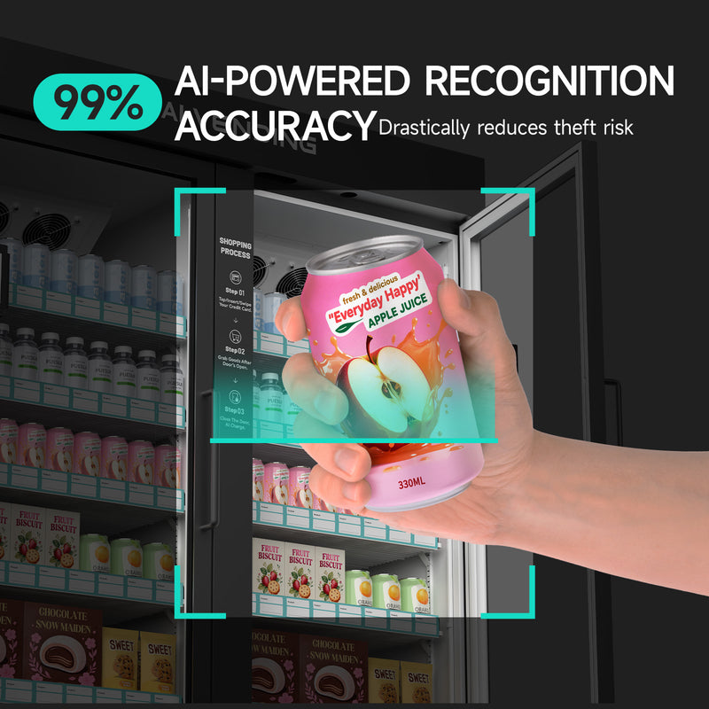 1000L Dual-Terminal AI Smart Vending Fridge | High-Volume Grab & Go